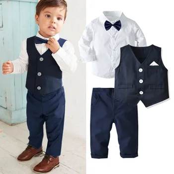 Wholesale Kids Boy Ceremony Dress 1 2 3 4 5 6 Years Old Latest Boys  Birthday Party Wedding Shirt With Bow Child Formal Boy Suit From  M.Alibaba.Com