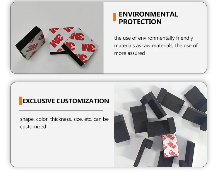 Customized Eva Foam Foot Pads Self Adhesive Black Eva Adhesive Pads