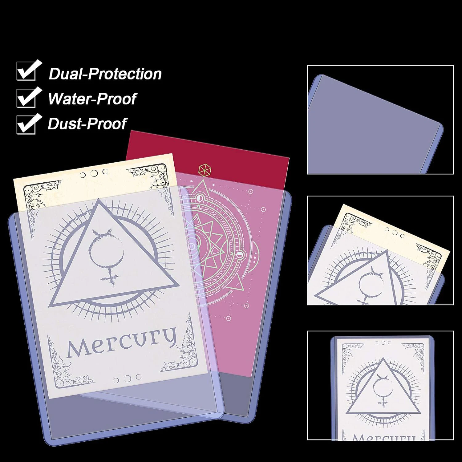 Card Protector PVC Waterproof Plastic Card Holder Transparent Credit Card Sleeves for Business Sleeves