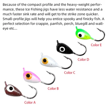 Wholesale 1.5g 1.7cm Ice Fishing Jig Paint Jigs Winter Ice Jigging Crappie Sunfish Perch Walleye Pike Fishing Lure Baits – Metal Jig – view 4
