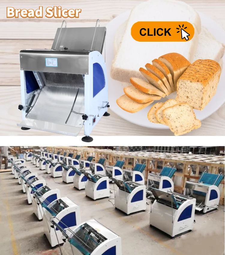 Commercial Mechanical Bakery Bread Shop Cutting Cutter Toast Slicing  Machine, Automatic Adjustable Electric Bread Slicer Machine