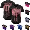 Paint Splatter-black and Medium Pink
