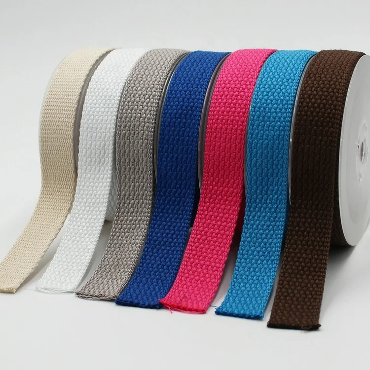 Wholesale Manufacture 38mm Cotton Jacquard Woven Strap Tape Custom 25mm Cotton Webbing Bag Belts