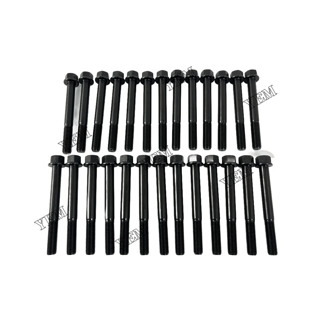 6D105 Cylinder Head Bolt for Komatsu Tractor Excavator Mowers Engine Repair Parts for Komatsu Cylinder Head Screw