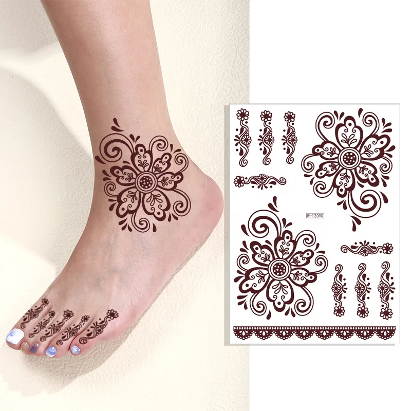 Henna Cones Indian Henna Tattoo Classic Brown Henna Temporary Tattoo For  Hands And Body Stickers For Body Art Sticker Mehndi