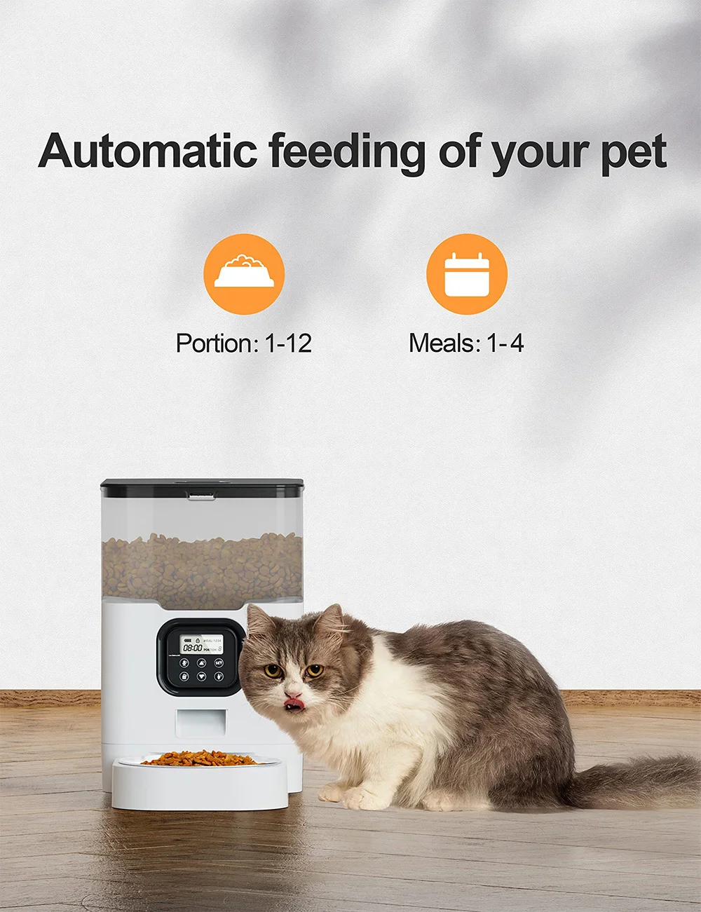 4l Automatic Dog Feeder App Smart Cat Feeder Slow Food Dispenser Wifi ...