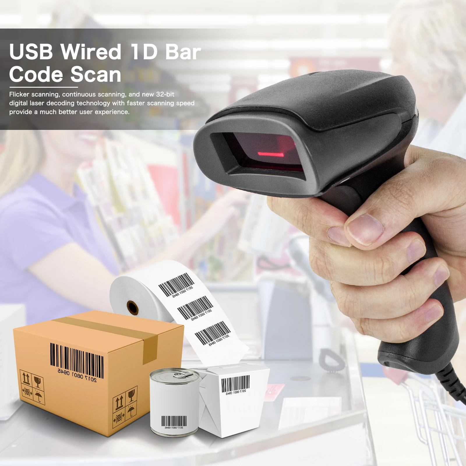 Netum Factory Outlet F Series 1d Barcode Reader Supermarket Wired ...