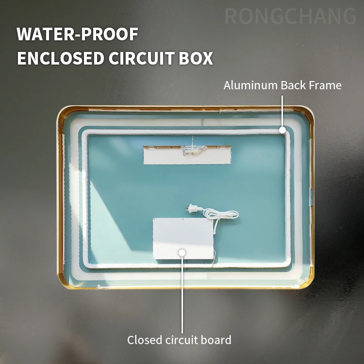 Touch Screen Smart Mirror for Bathroom With-led Lights Oval Toilet Fog Large Sensor Switch Price Bangladesh Room Bath Mirrors