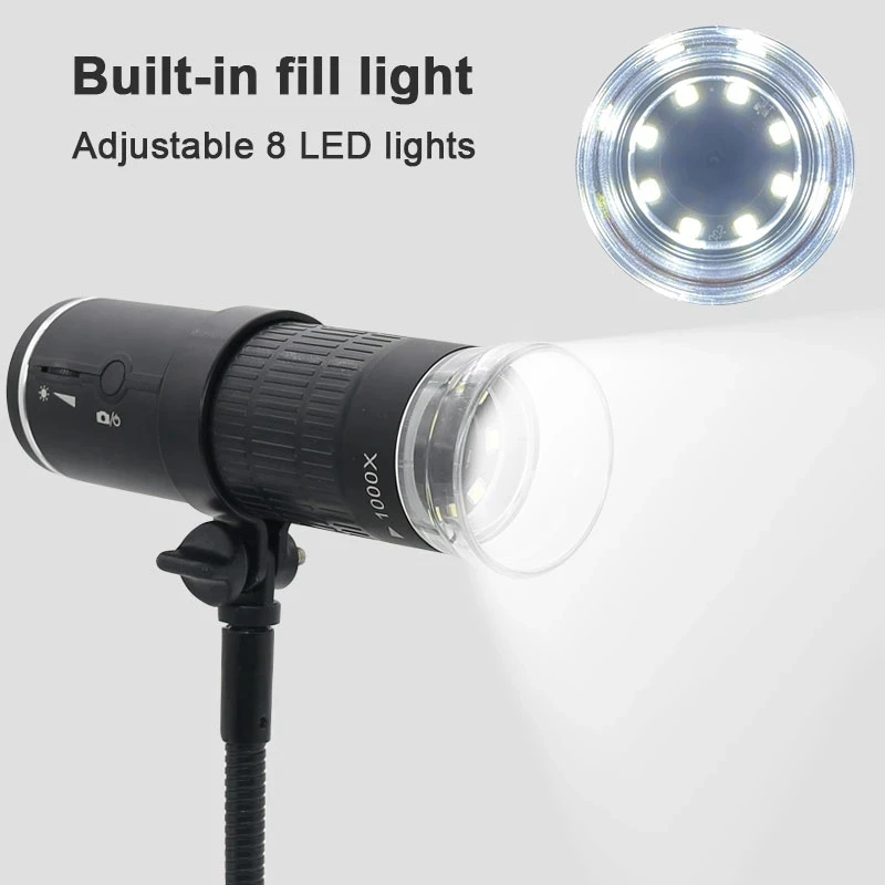 1000X Digital Microscope HD LED USB WiFi Digital Video Mobile Phone Microscope Camera for Smartphone