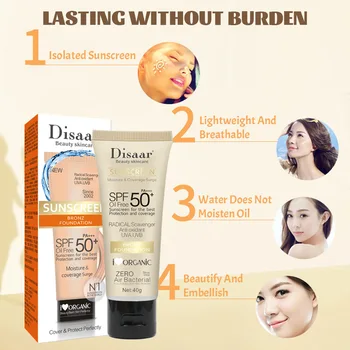 Disaar Facial Body Sunscreen Whitening Sun Cream Sunblock Skin Protective Cream Anti Sun Facial Protection Cream SPF 50/SPF 90