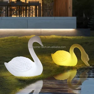 16 Colors LED Swan Garden Lights Waterproof Outdoor Decor for Party Event Wedding Holiday