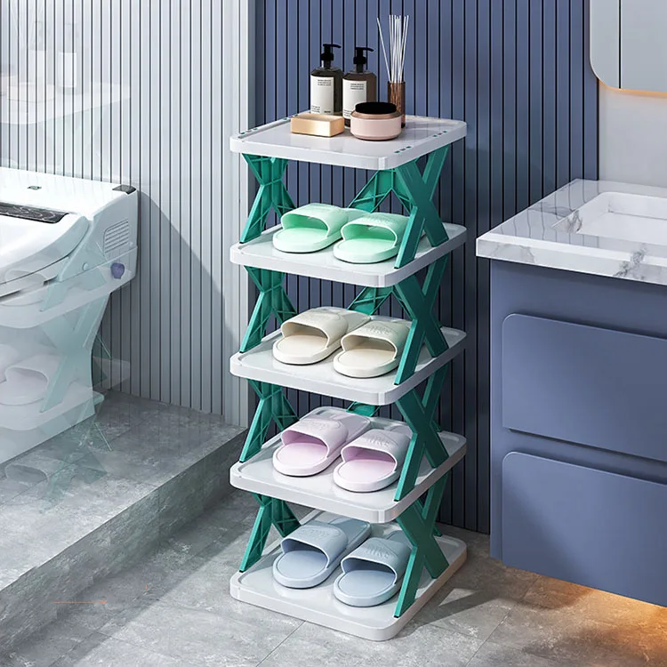 Modern Portable Plastic PP Shoes Organizer Multi-Layer Entryway Shoe Rack Space Saving for Living Room