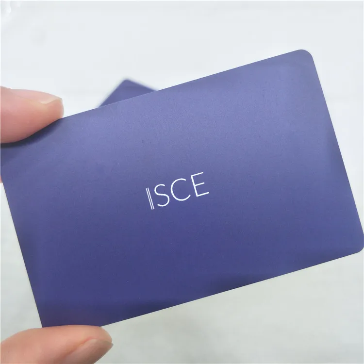 Navy Blue Digital NFC Business Card with 13.56MHz Frequency and RFID Communication Interface Printed Design