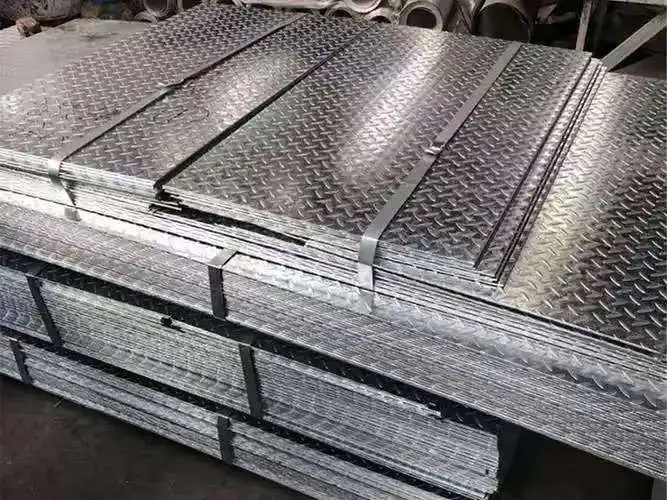 High Quality Q235bQ355b Galvanized Patterned Steel Sheet 0.25-2.5mm Thickness with Cutting and Bending Services factory