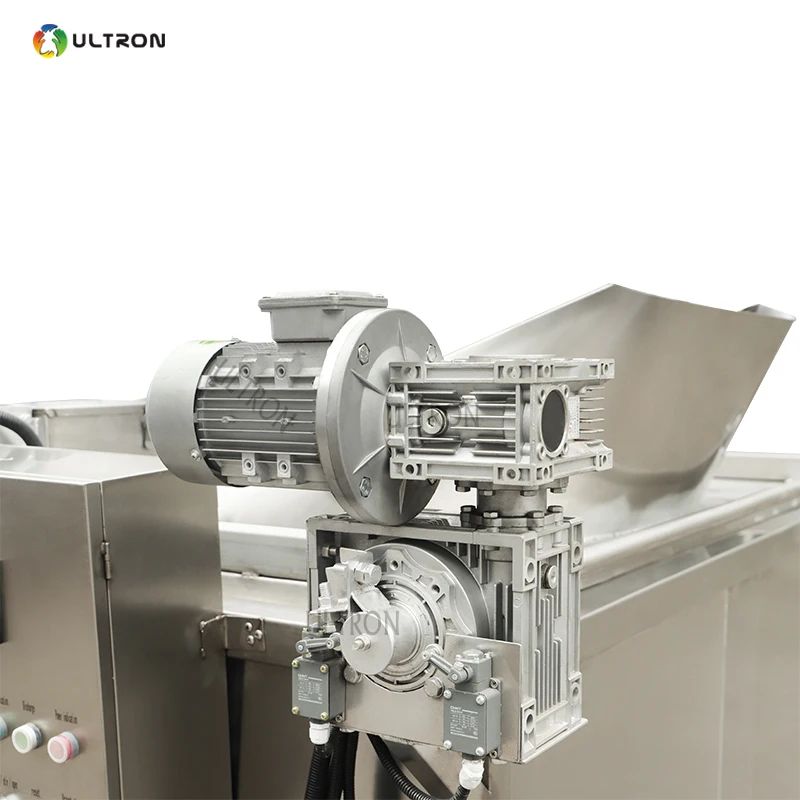 Continuous Chips Fryer Gas Cooking Continous Falafel Fryer Corn Nut Frying Machine