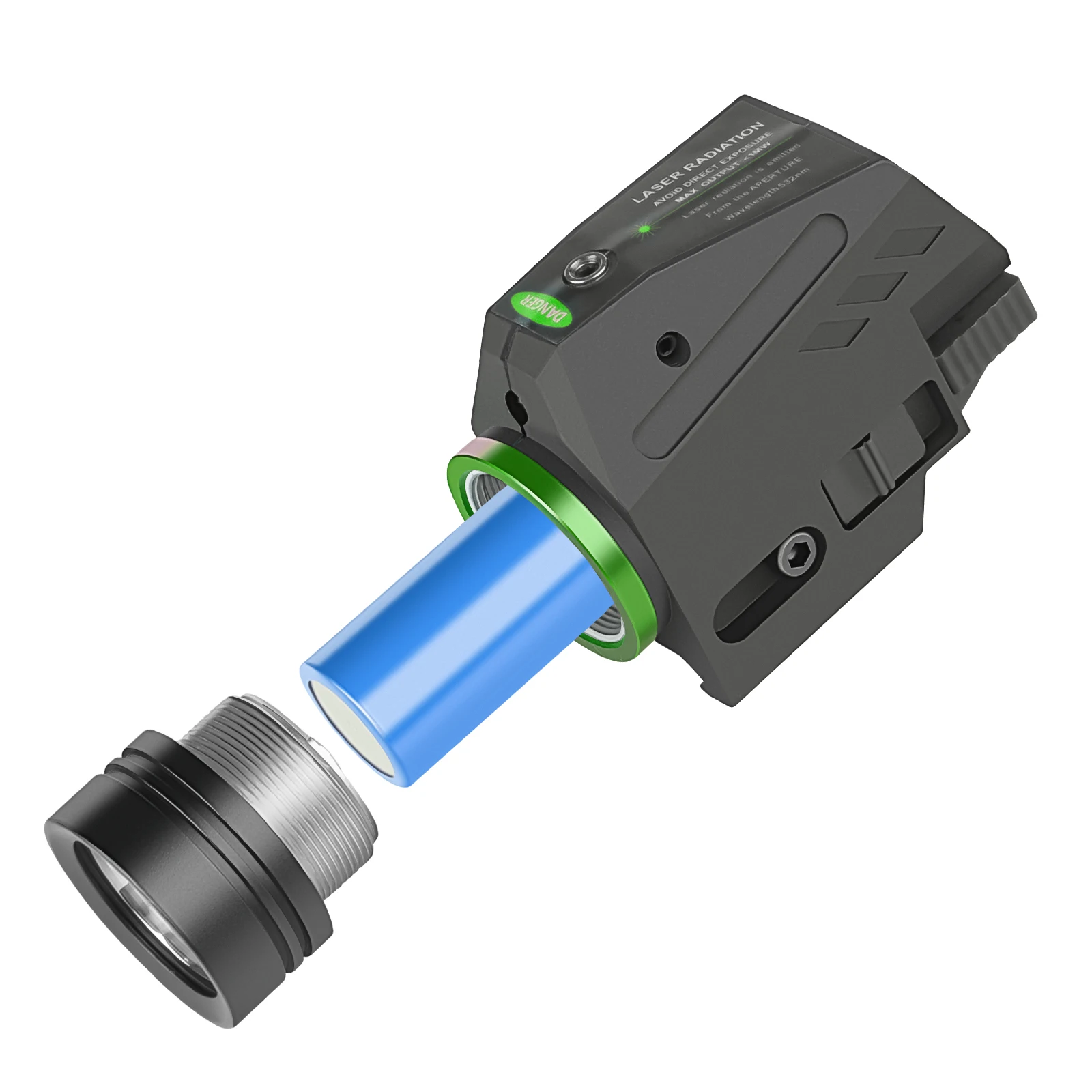 Тактический светодиодный фонарик с креплением на 150 люмен красный зеленый лазерный прицел для охоты