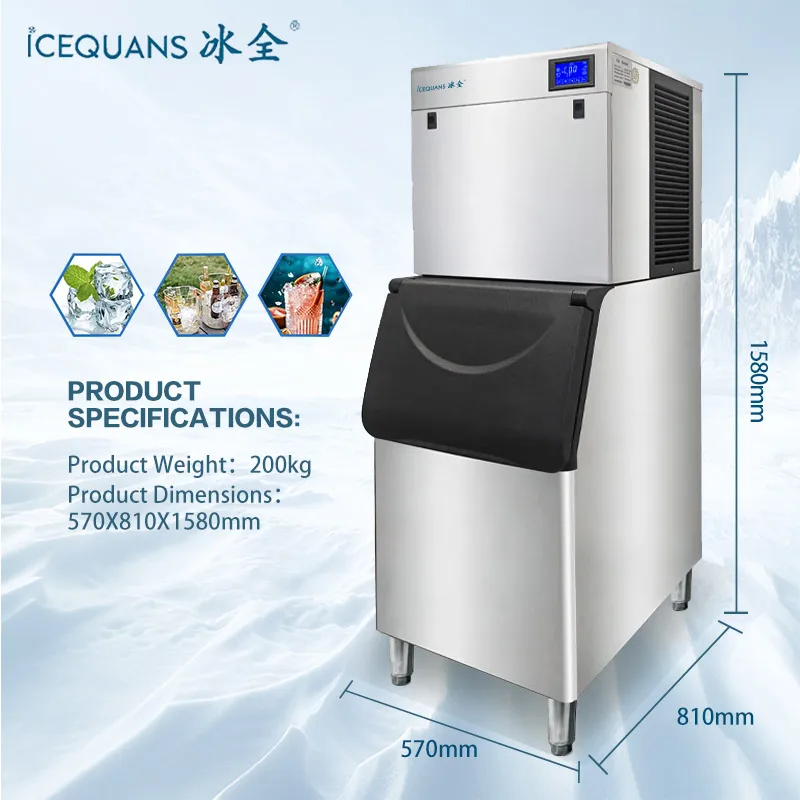 130KG Ice Making Machine for Making Ice Cube Ice Maker Outdoor in STOCK