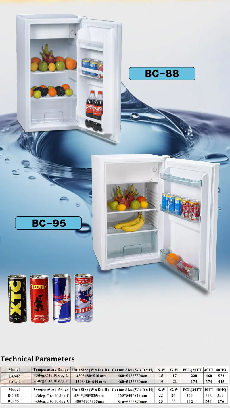 Wholesale Price Compressor Cooling 95L Personalized Hotel Modern Mini ...
