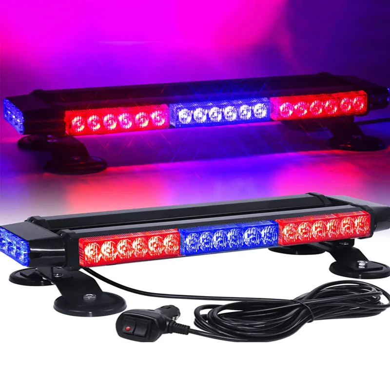 30 Led Strobe Flashing Light Bar Four Sides High Intensity Emergency
