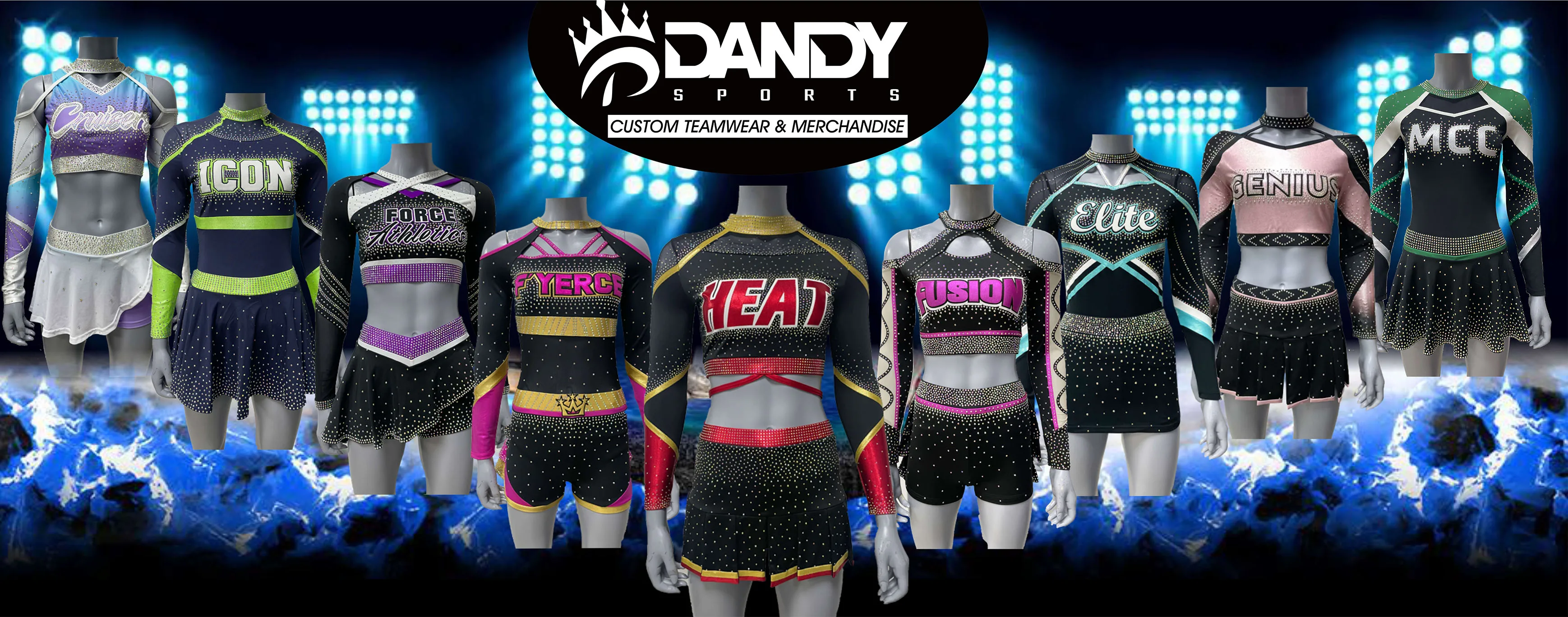 2025 Wholesale Competition Cheerleading Uniform Customized Full Sleeve Rhinestone Design Outfits