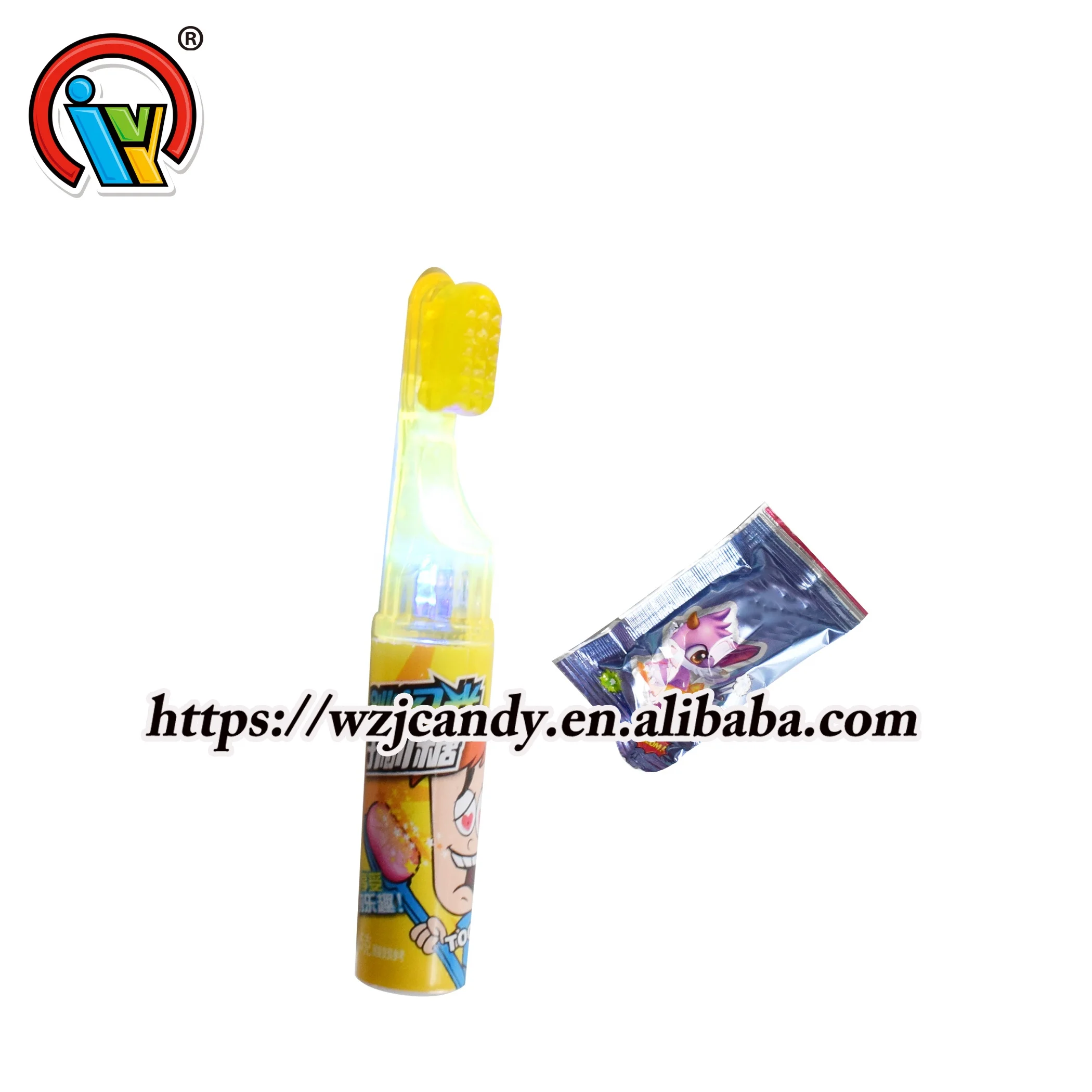 Lighting Toothbrush Toy Candy With Popping Candy