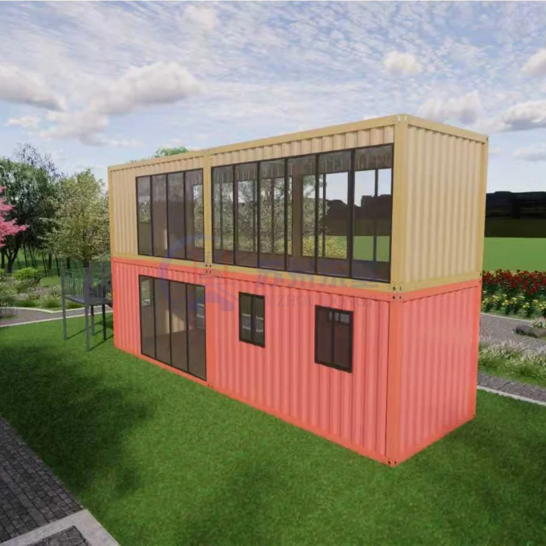 منزل حاويات جاهز من الصلب المموج، مبيعات مصنع حاويات شحن معيارية متنقلة للاستخدام في مقهى أو فندق أو فيلا
