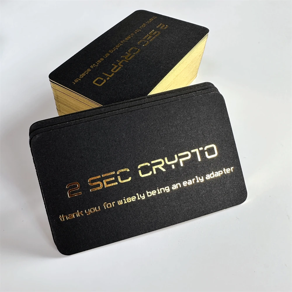 Custom Luxury Printing Gold Foil Stamping Paper Business Card Thick ...