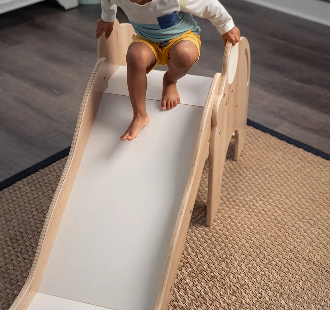CPC CE Certified 2023 New Design Indoor Playground Elephant Wooden Slide for Kids