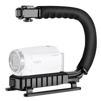 Kaliou H001 Hot Sale Single Handgrip DV C/U Type Universal Smartphone Camera Handle Stabilizer Mount Flash Bracket U Type detail image