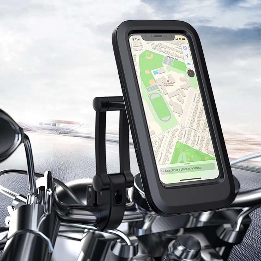 360 Degree Motorcycle Bike Bicycle Phone Holder Stand Mount Waterproof Folding Adjustable Outdoor Mobile Phone Holder Stand