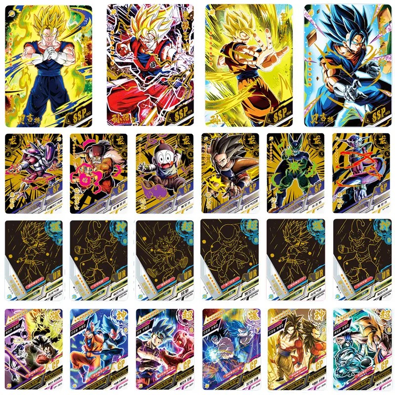 Japan Anime Dragon Ball Collectible Cards Saiyan Vegeta Tcg Rare Battle Trading Game Board Cards