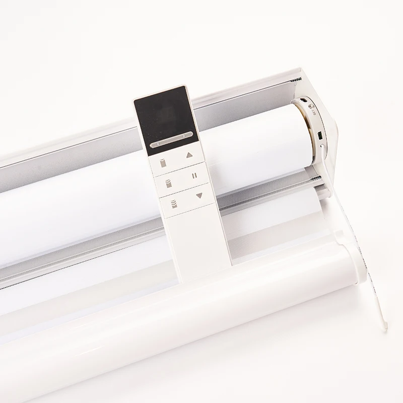 Smart Blinds Black Out Motorized Automatic With Battery Operated Smart Wifi Roller Fabric Blinds for Windows Shades