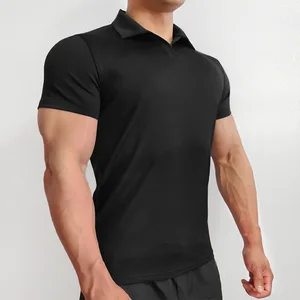 TOPKO High Quality Wholesale Custom Logo Manufacturer Men Sports Fitness Running Fitness Workout Gym Polo Shirt