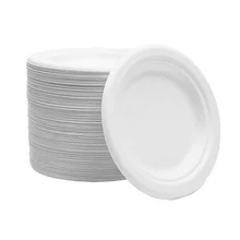Factory Sugarcane Bagasse Disposable Biodegradable  Plates 100% Compostable Party Wedding Events Plates