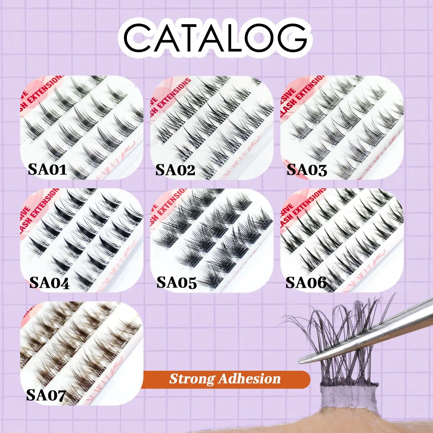 Press No Lash Glue Self Adhesive Diy Lashes Superfine Band Pre Cut