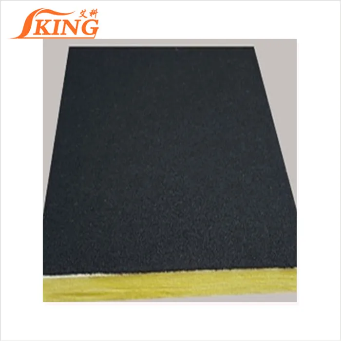 ISOKING 120Kg/m3  Fiberglass Ceiling Tile with Black Tissue for Roof Decor