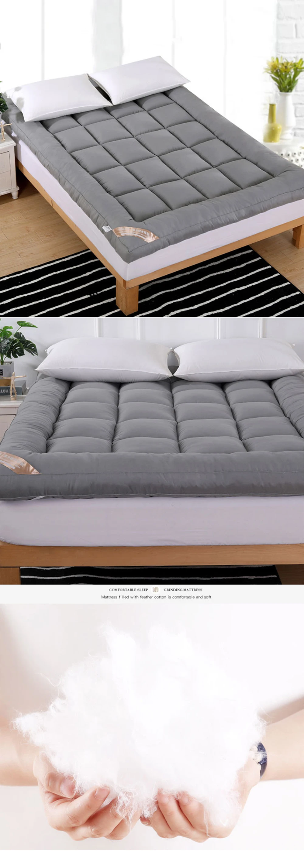 100 Polyester Custom King/queen/full Size Thick Mattress Waterproof