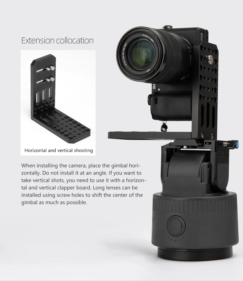Panoramic Remote Control Pan Tilt Motorized Tripod Electric Head for Phones Cameras