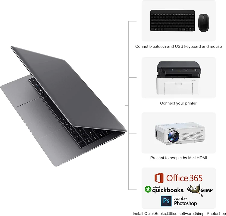 Portable 14-inch 6GB 192GB Solid State Drive Ultra-thin Laptop English Wireless Education Brand New Cheap Student 3