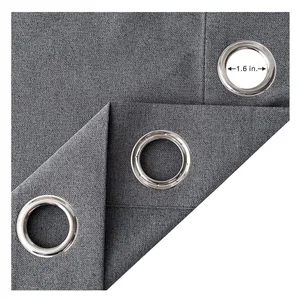 Rancho Faux Linen Curtains Home Decor Solid Colour Linen Look Blackout Curtain