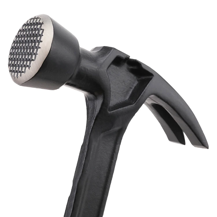 Высококачественный молоток с волоконным покрытием, резиновая ручка, углеродная, черная, желтая, индивидуальный стальной гвоздь, пластиковый цвет, тип материала