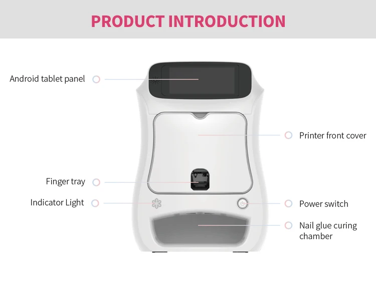 Portable Automatic 3D Digital AI Nail Art Printing Intelligent Smart Making Machine Printer 10 Seconds Printing