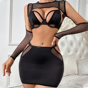 New Arrival Women's Sexy Lingerie Set Hot Sales Mature Love Styles Hollow Out Underwear