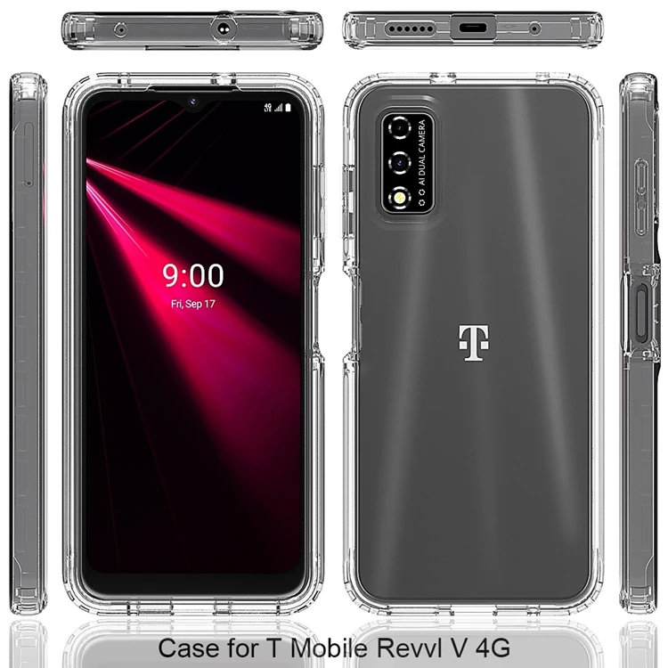 Reliable Quality Gradual Change Color clear Shockproof Cases for T-Mobile ReVVL V 4G Pc Tpu Phone case
