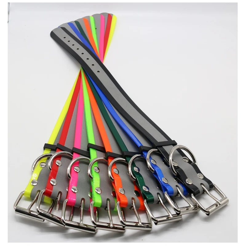 Custom Large Dog Pitbull Training Collar Reflective TPU-Coated Nylon Strong Breakaway Feature Durable Plastic Material Solid