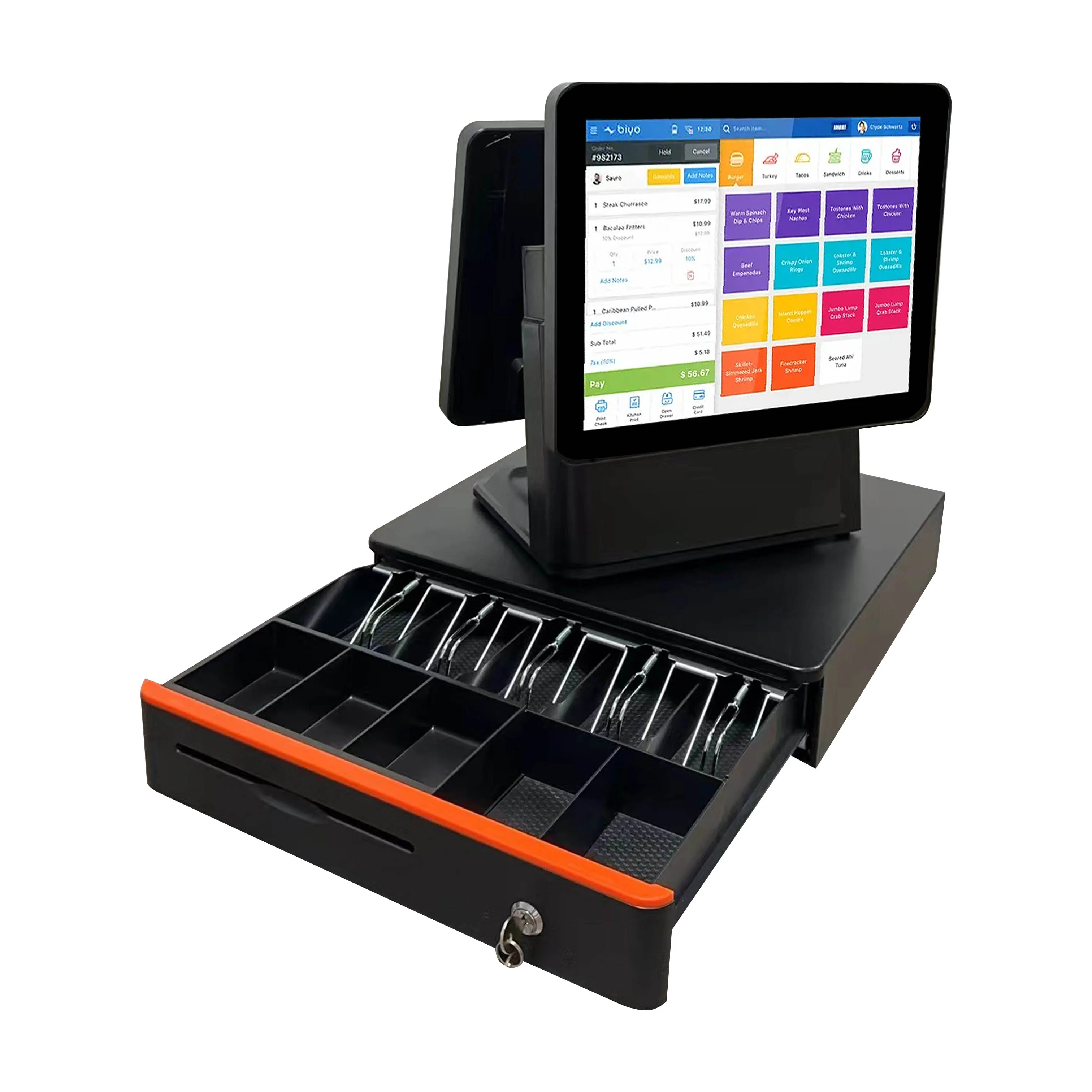 Cheap 15inch Touch Screen Pos Cash Register Dual Screen Pos Terminal