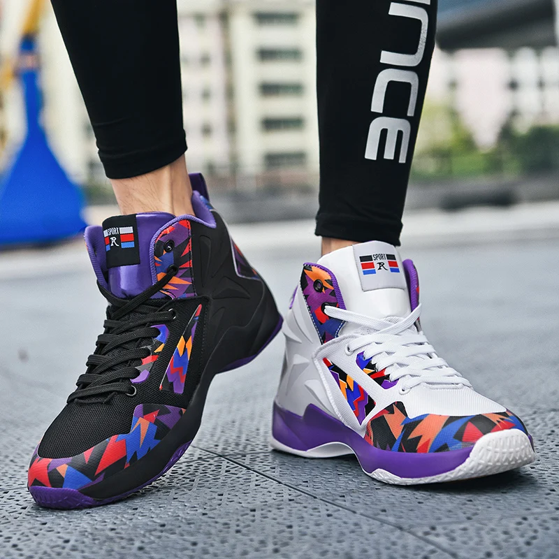 Men's Fashion Sneakers Basketball Shoes Breathable Anti-slip Basketball  Sneakers Gym Ankle Boots Shoes Basket Homme Men Footwear