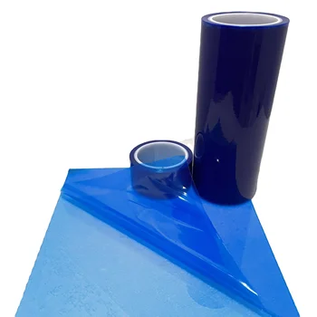 Professional Manufacturer No Glue Residue Remains Blue Transparent Protective Film