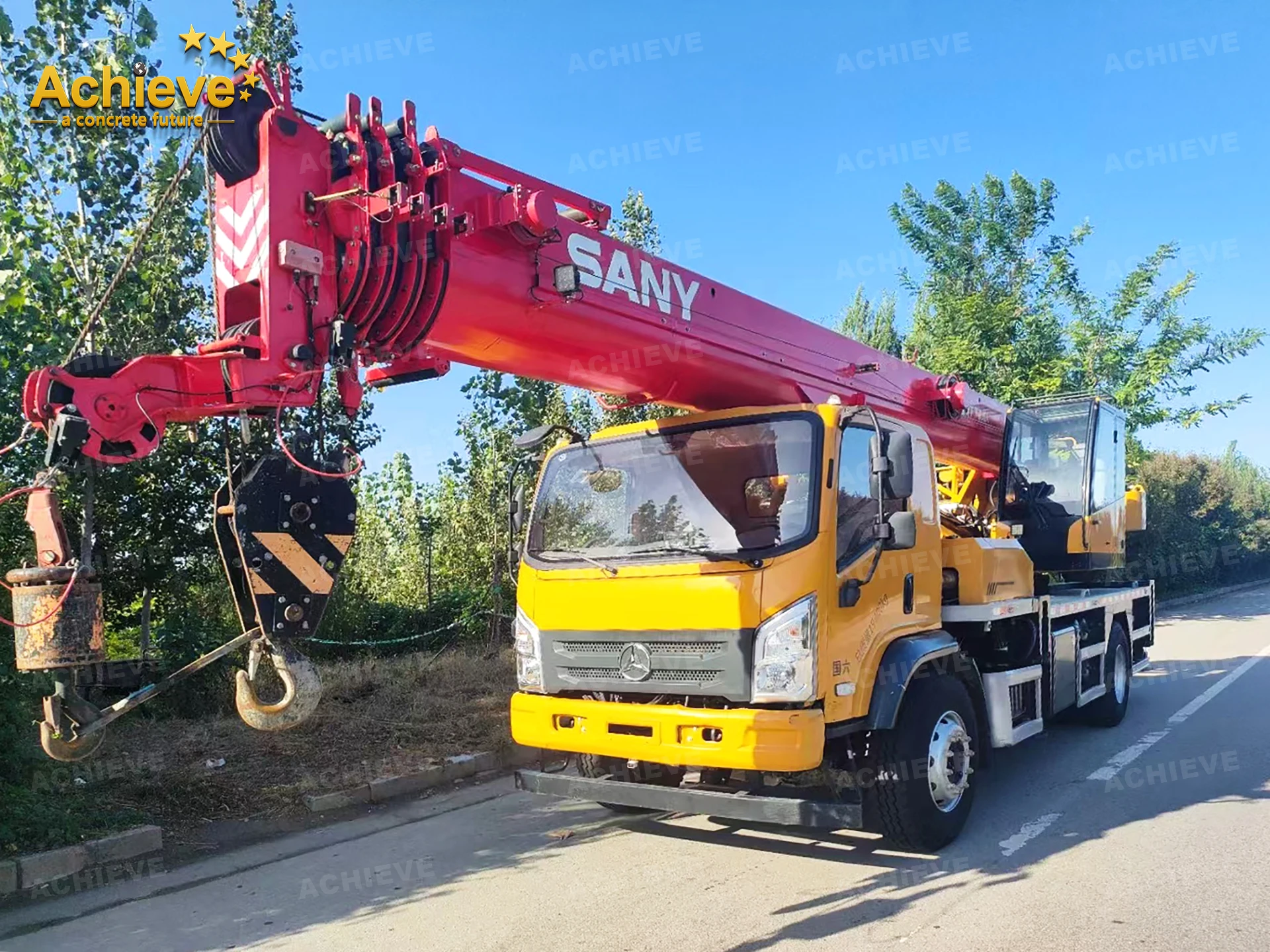 ACHIEVE 2022  STC120T5 12 Ton Multi-Function Articulated Truck Crane With 5-section 37.5 Meter High Strength Main Boom Used