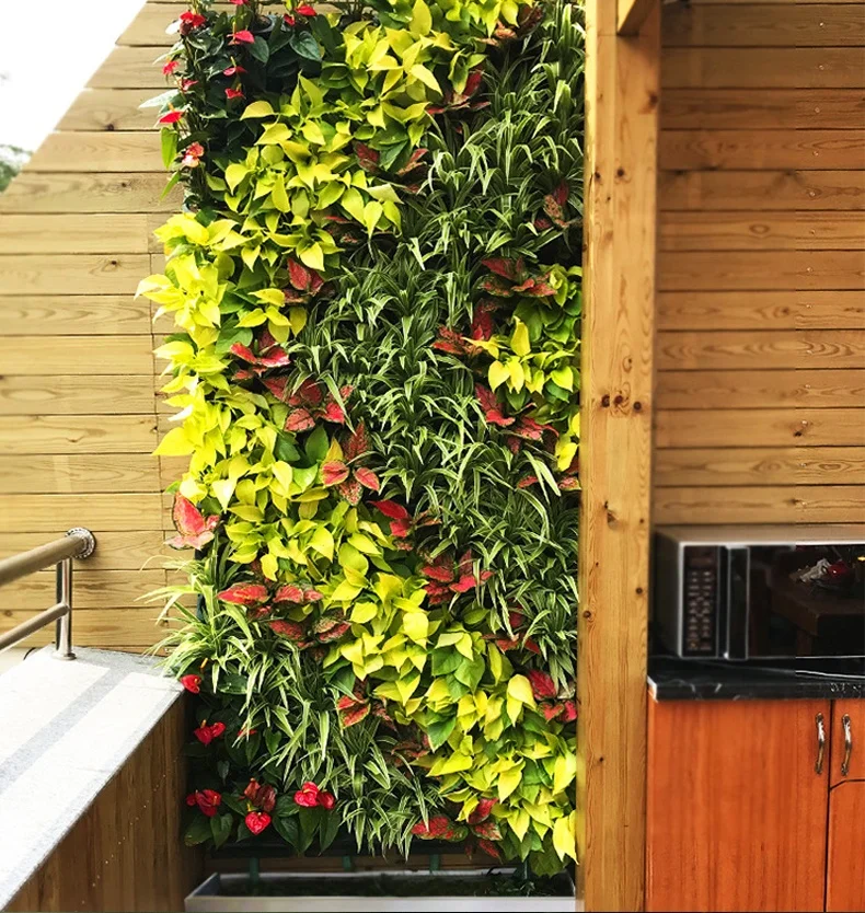 Vertical Planter Wall Irrigation System Automatic Irrigation Kit with Timer Drain Pipe Drip Irrigation Garden Wall Plant Pot